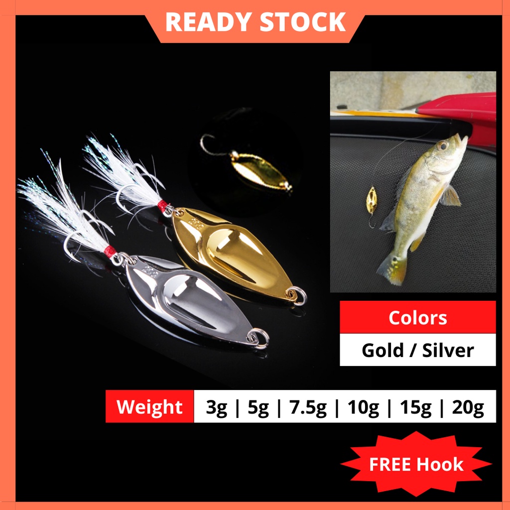 Umpan Casting Mancing Gewang Upan Spoon Lure Ikan Sebarau Haruan Kelah