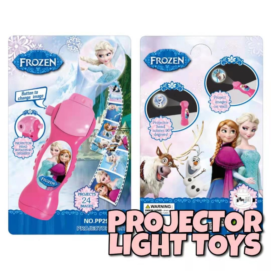 Kids Cartoon Torch Projector Toy Flaslight / Mainan Lampu Projektor ...