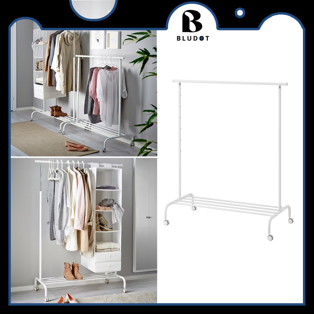 IKEA CLOTHES RACK RIGGA CLOTHES RACK WHITE COLOR CLOTHES HANGER RAK