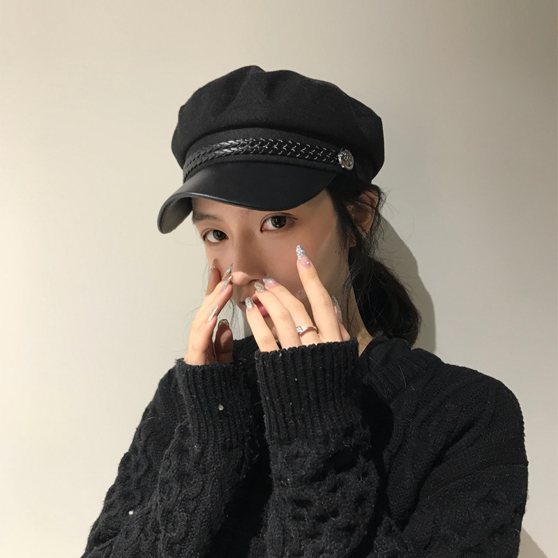 Women 5 Colors Korea Style Beret Hat Winter Autumn Fashion Sailor Cap Shopee Malaysia