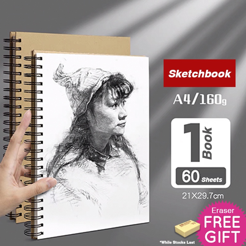 Tropical Blue Hard Cover Sketchbook Drawing Art Paper A4 Sketch book