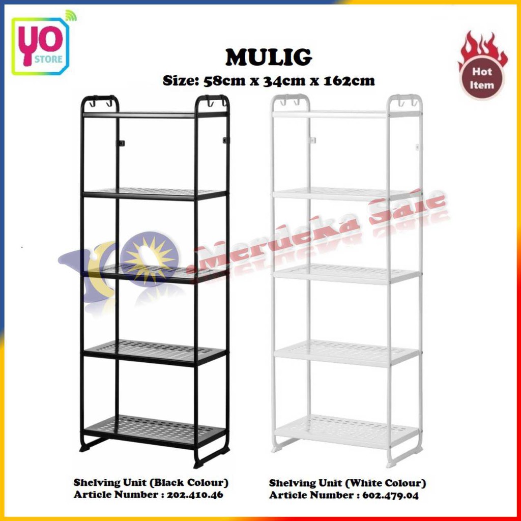 IKEA MULIG Shelving Unit 58cm x 34cm x 162cm Shopee Malaysia