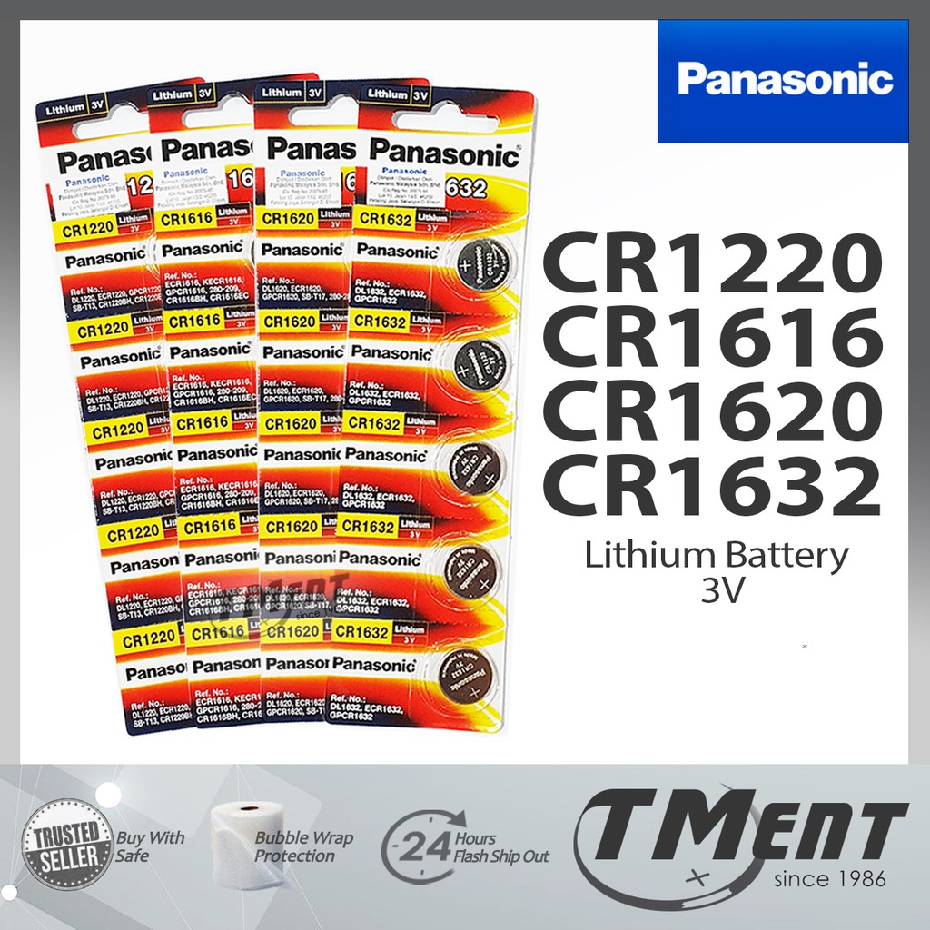 Panasonic CR1220 CR1616 CR1620 CR1632 3V Genuine Batteries cr2032
