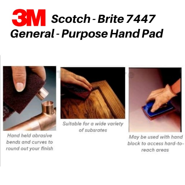 3M 7447 Scotch Brite General Purpose Hand Pad - Maroon (1PCS) | Lazada