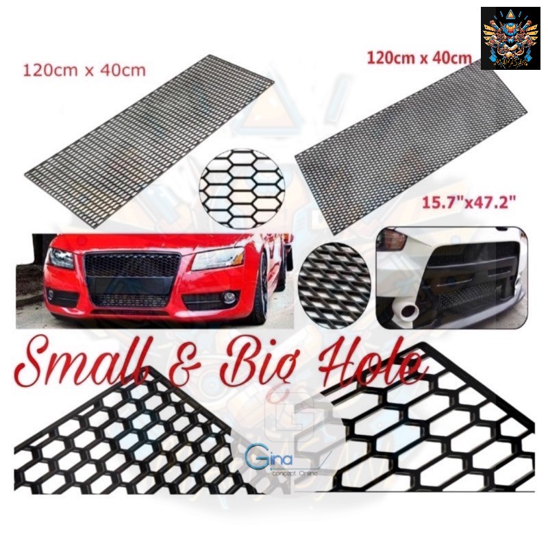 Jaring Grill Bumper Kereta Universal Black ABS Plastic Racing Honeycomb ...