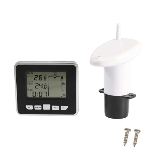 Ultrasonic Water Tank Liquid Depth Level Meter Sensor with LCD Display ...