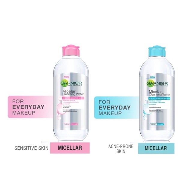 [READY STOCK] Garnier Micellar Cleansing Water Sensitive Skin / Oily Acne Prone Skin / Makeup