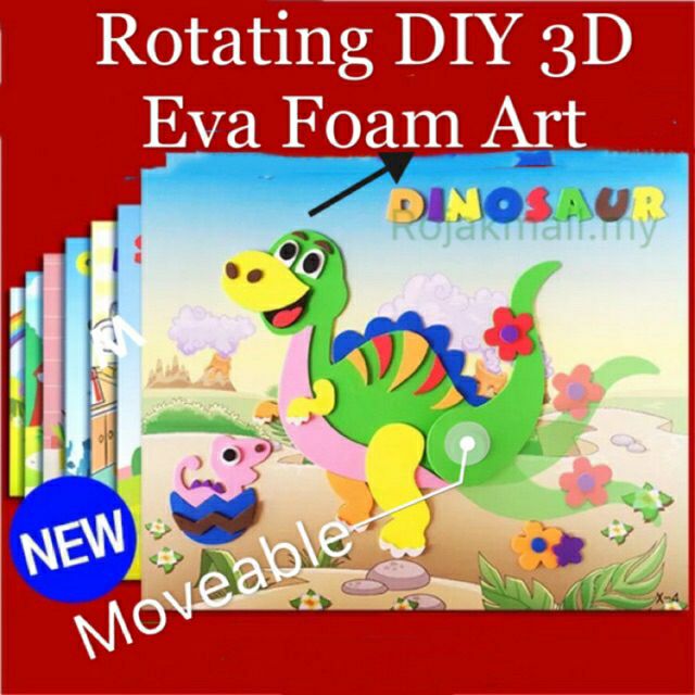 3D EVA NEW UPGRADE ACTIVITY STICKER MANUAL DIY ROTATING EVA FOAM ART ...