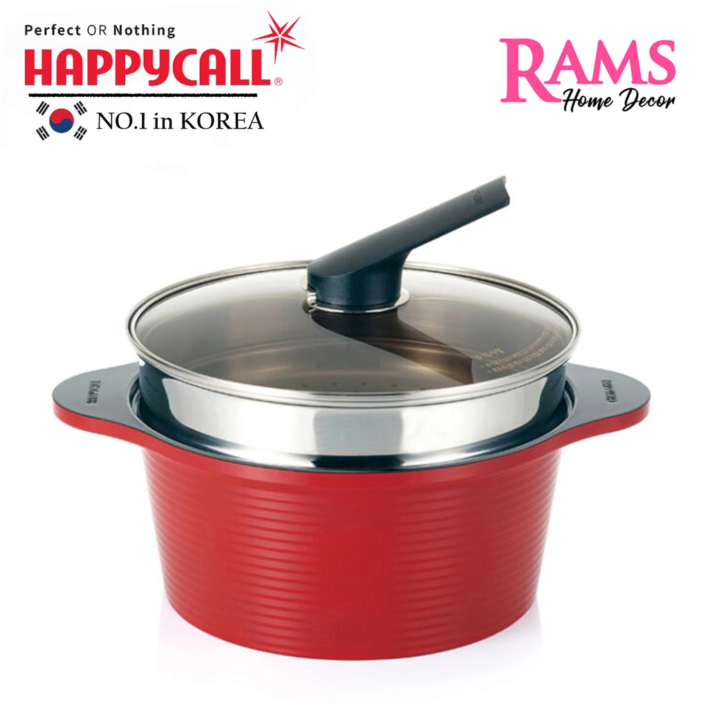 Happycall 24 cm Stainless Steel Steamer Alumite Series / Periuk Korea