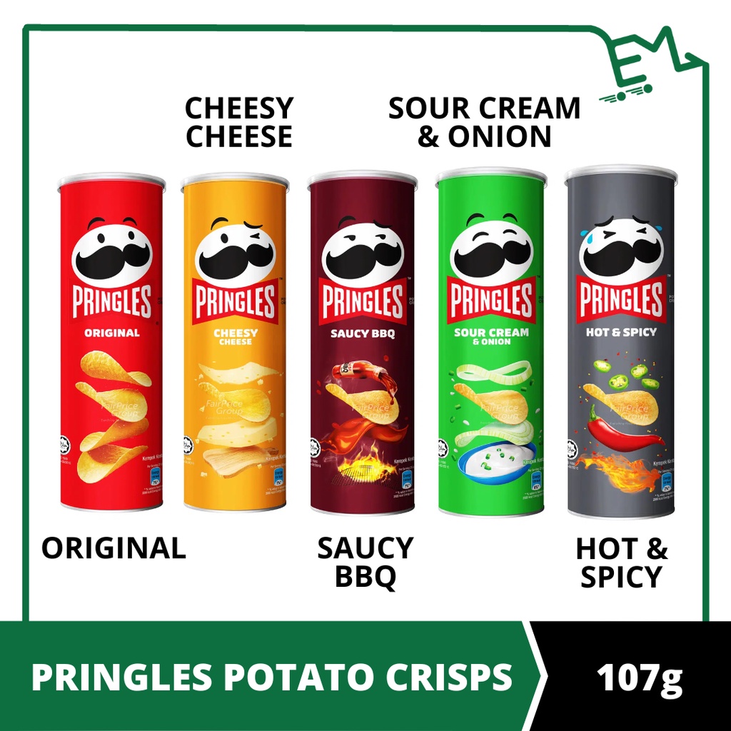 Pringles Potato Crisps Originalsaucy Bbqsour Cream And Onionhot