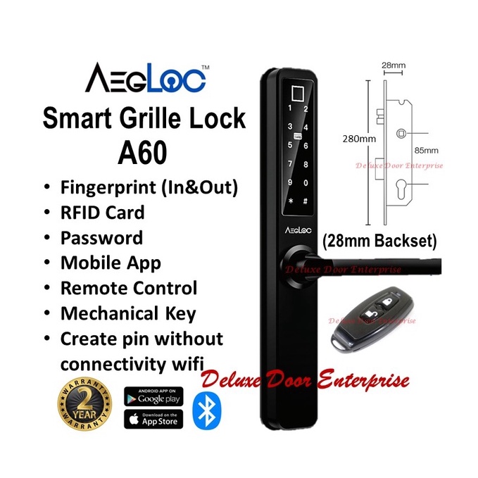AEGLOC Smart Grille Lock A60 / Smart Grill Lock / smart gate lock