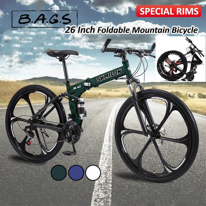 TheBags 26 Inch Bicycle Foldable Mountain Bike Folding Bicycle For