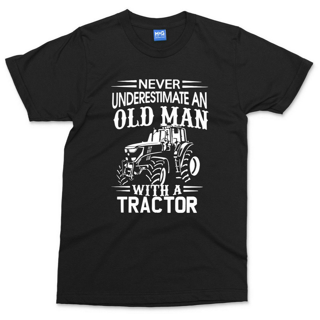 Tractor Tshirt Funny Old Man Trac Farmer Gift Grandad Dad Fathers Day ...