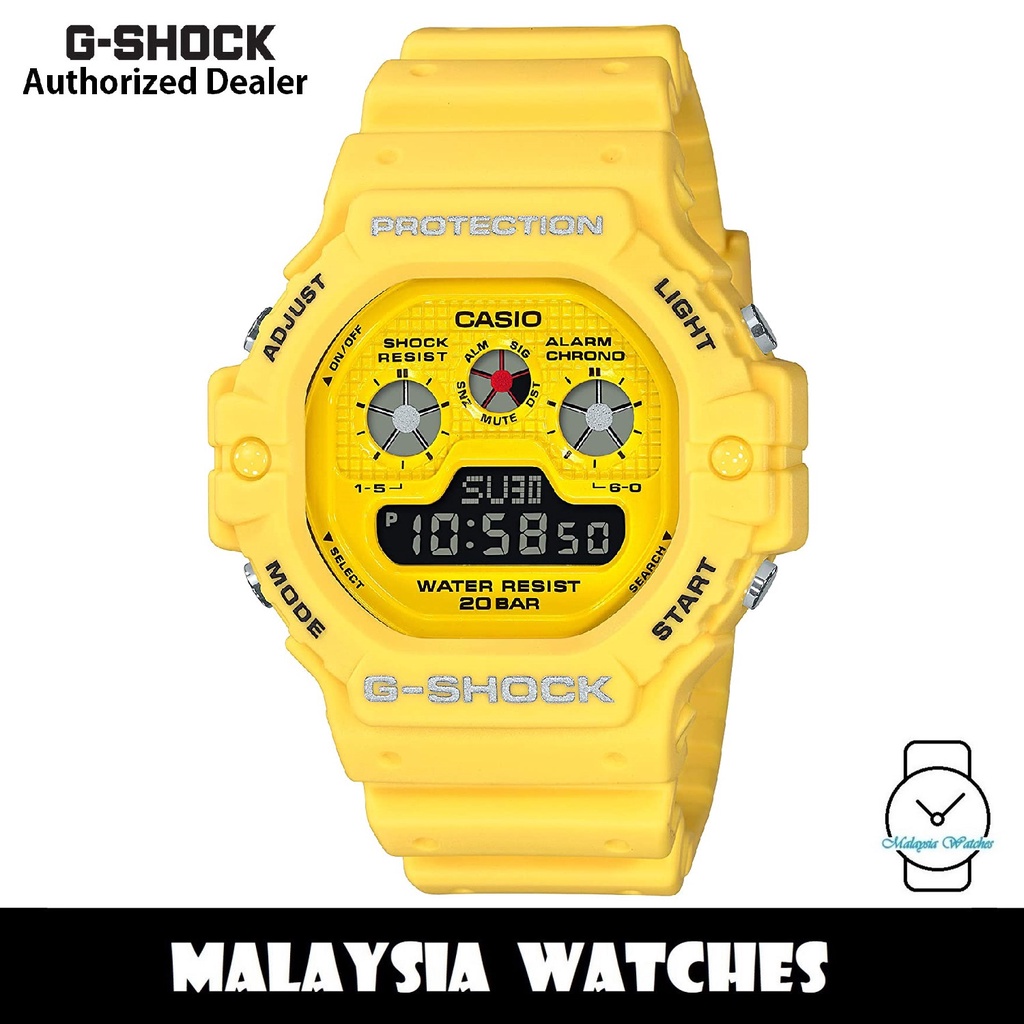 OFFICIAL WARRANTY Casio G Shock DW 5900RS 9 Digital Yellow Tapak Kucing Kuning Resin Watch DW5900 DW5900RS DW 5900RS Shopee Malaysia