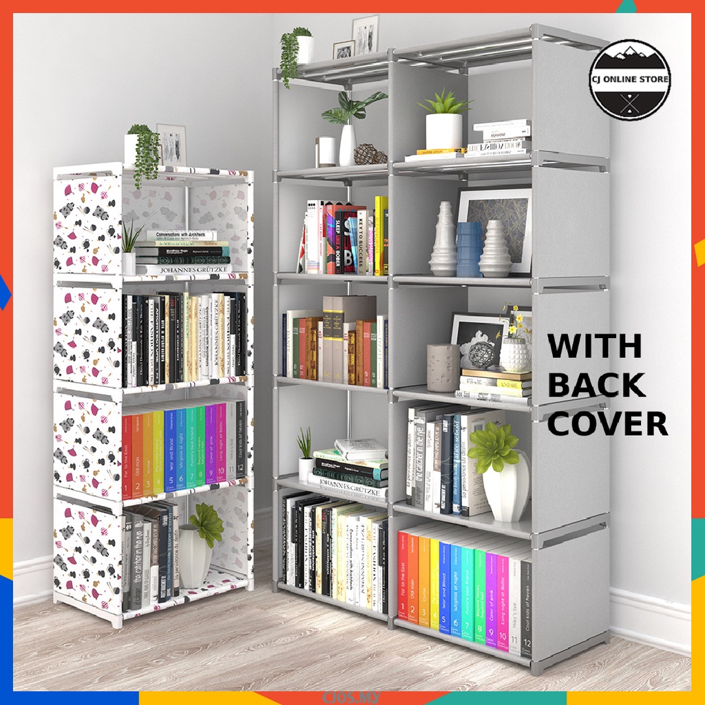 Korean DIY Book Storage Shelf 6 Tier with 10 Columns Bookcase Shopee
