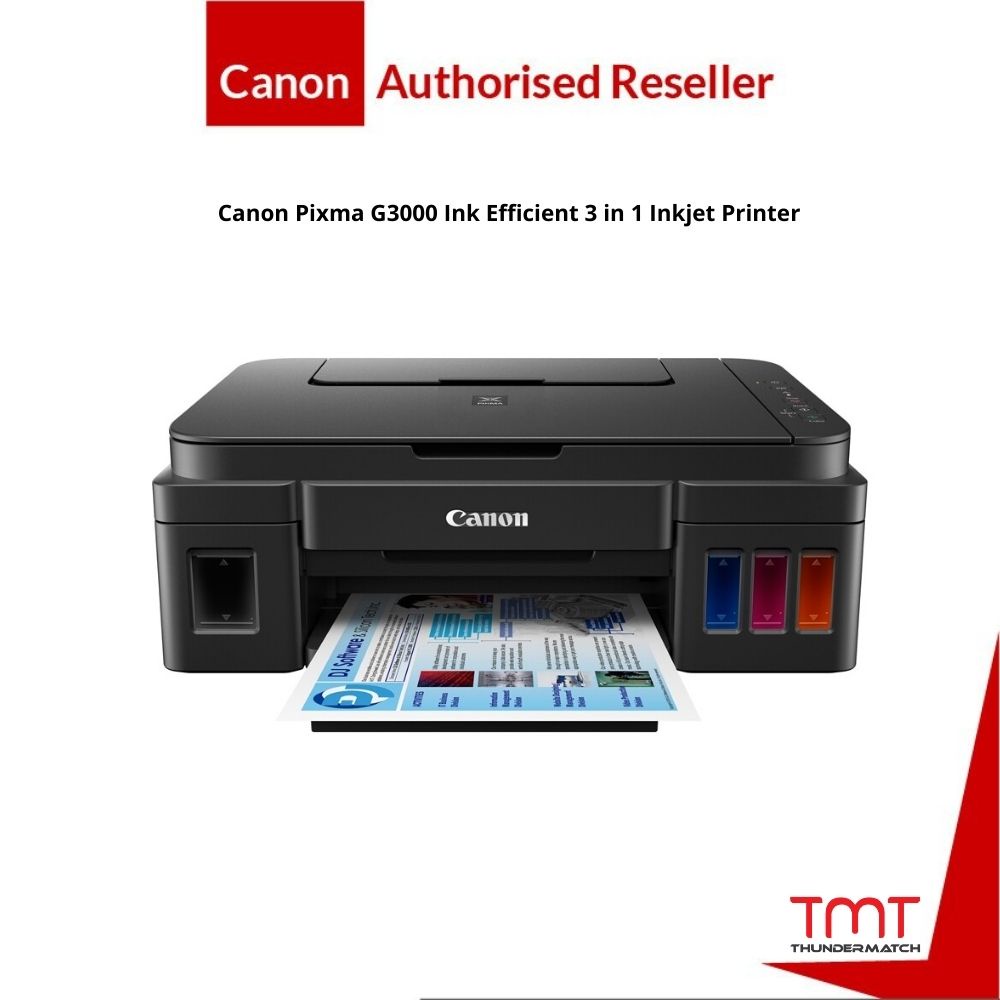 Canon Pixma G3000 Ink Efficient 3 in 1 Inkjet Printer Shopee Malaysia