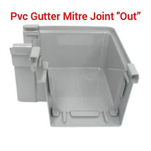 [ARENSI-MARLEY] PVC GUTTER MITRE JOINT OUT F300~GREY (PVC RAIN WATER ...