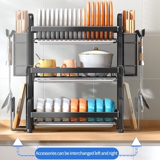Rak Pinggan Stainless Steel Dish Drainer Racks Plate Rack Storage ...