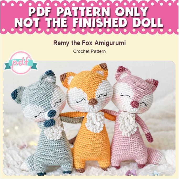 Crochet Pattern - Remy the Fox Amigurumi Pattern PDF | Shopee Malaysia