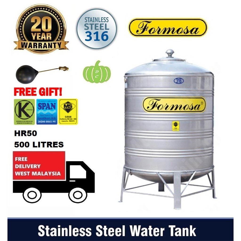 Formosa 316 Stainless Steel Water Tank HR Series(250 - 4000 Litres ...