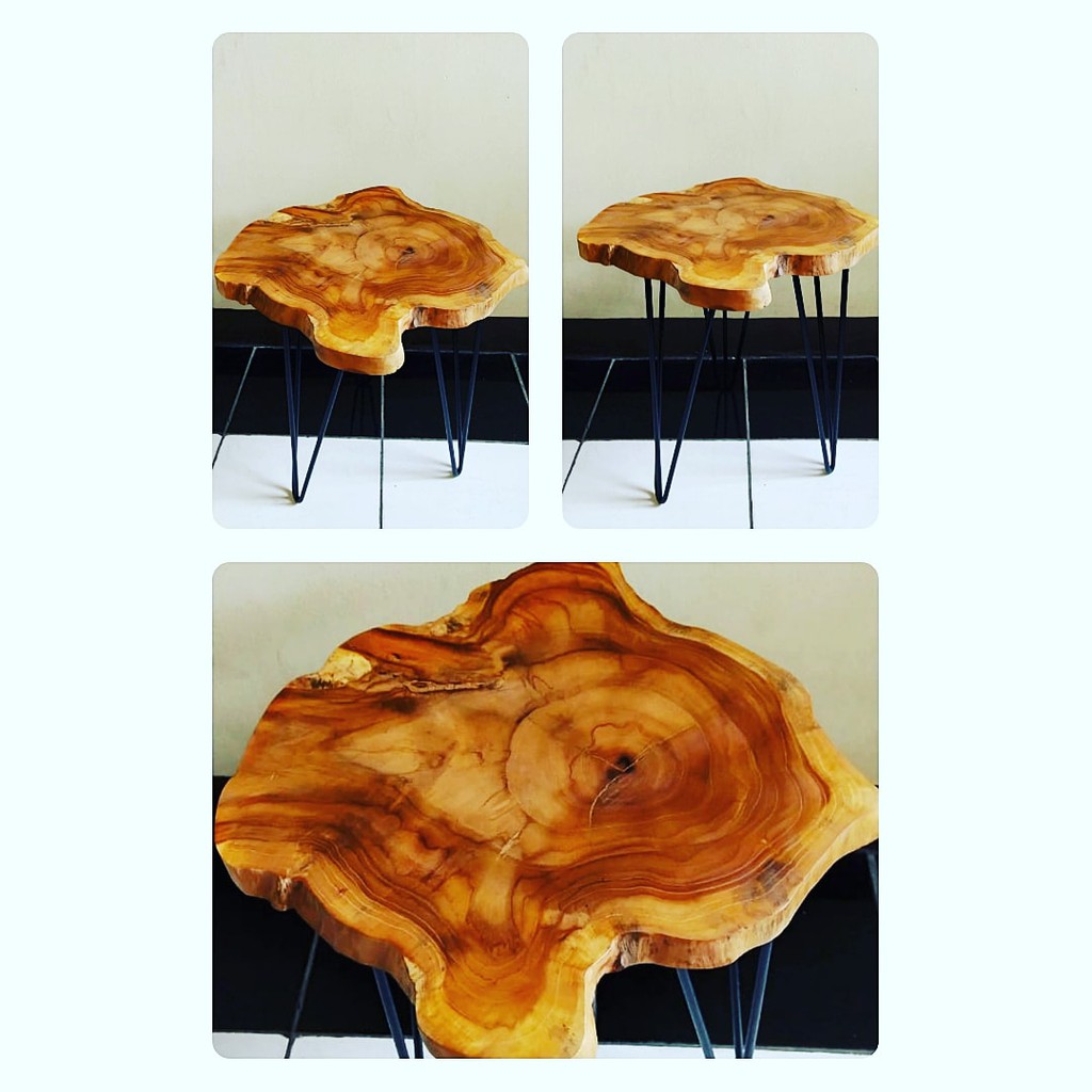 Teak Root Table/Corner Table/Stem Table/Unique Table | Shopee Malaysia