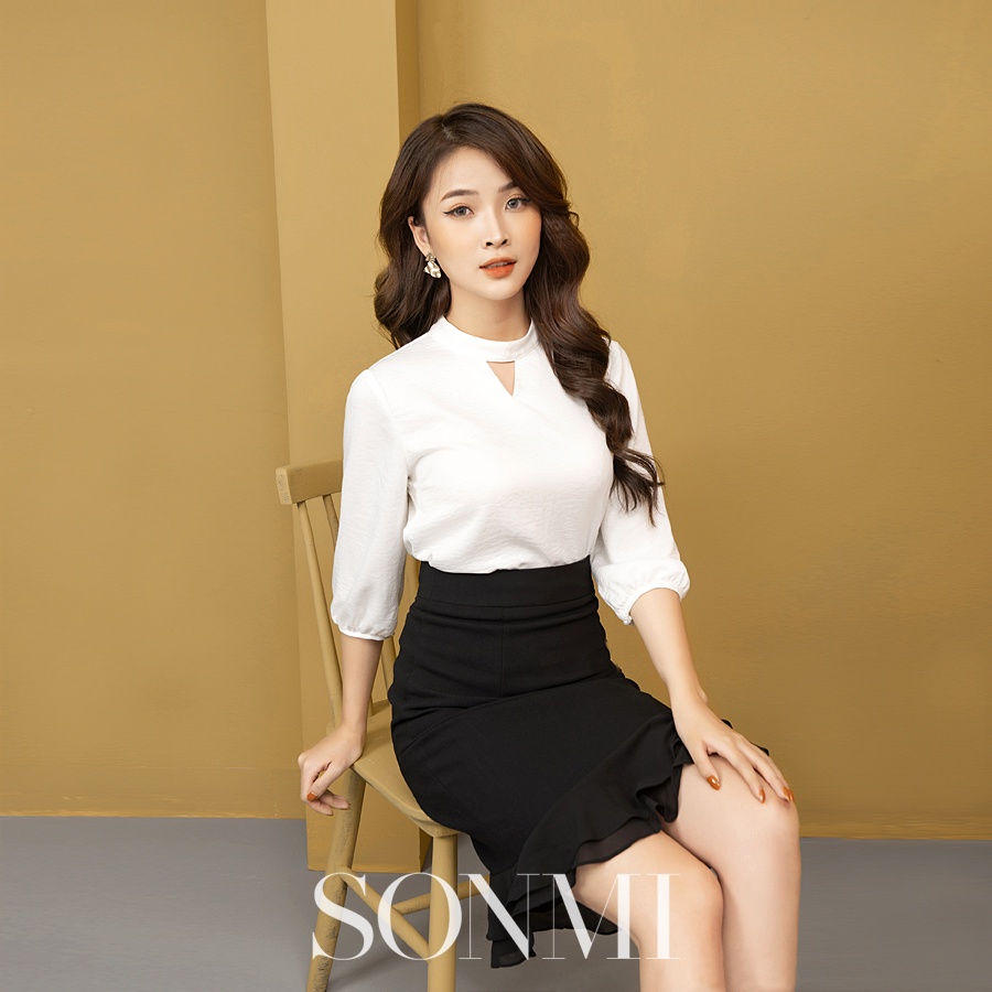 Korean SONMI Women's Office Set Personality Fishtail Skirts And Half ...