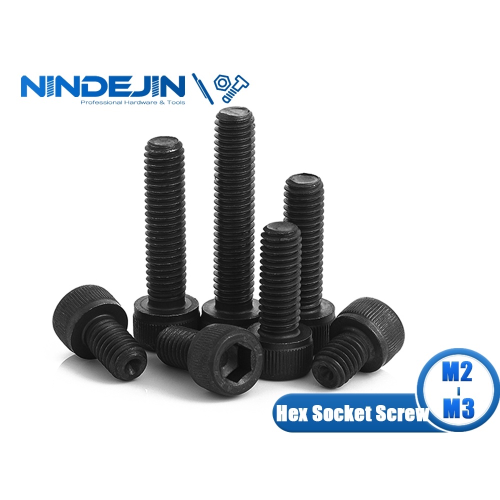 Nindejin Hexagon Hex Socket Cup Head Screw Bolts Grade Carbon