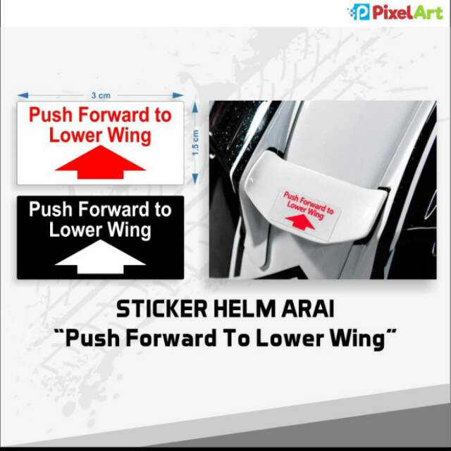 Helmet STICKER PUSH FORWARD TO LOWER WING STICKER | Shopee Malaysia