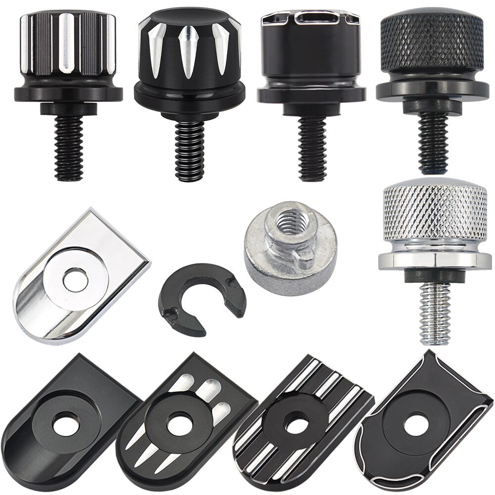 Chrome Rear Fender Seat Bolt & Nut Kit For Harley Sportster, Dyna, Softail, Touring (1996-2019) – Trichtu Mount
