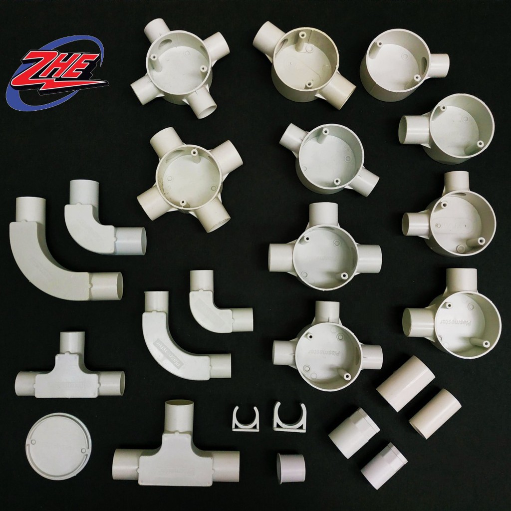 Electrical PVC Conduit Pipe Joint Accessories 3/4" / 1" (WHITE