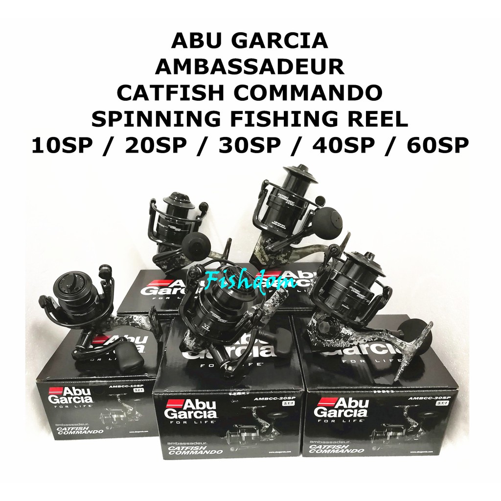 ABU GARCIA AMBASSADEUR CATFISH COMMANDO CC SPINNING FISHING REEL 10SP ...