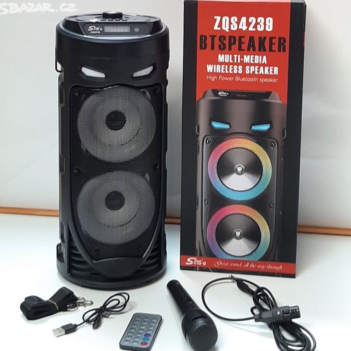 [ZQS4239] Wireless Portable Bluetooth Speaker With Led Light With Mic[4 ...