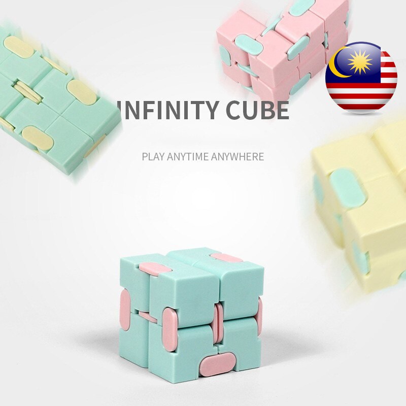 Cube Infinity 魔方 無限 減壓 馬克龍色 Infinite Cube Finger Magic Cube educational ...