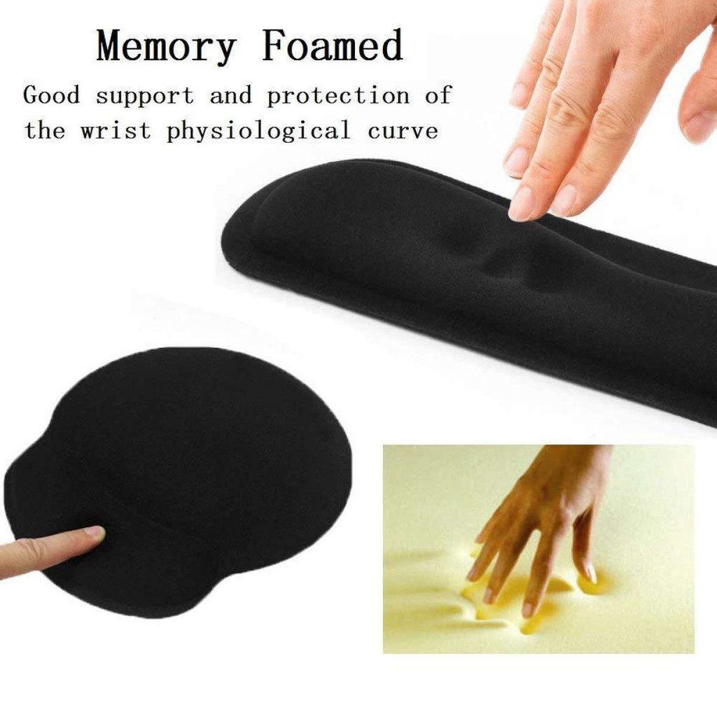 Pelapik Alas Tangan Keyboard Wrist Rest Pad & Mouse Gel Wrist Rest ...