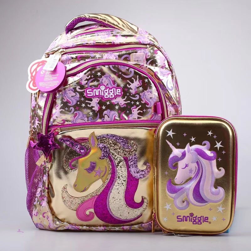 Smiggle Gold Unicorn BackPack for Primary Children Shopee Malaysia