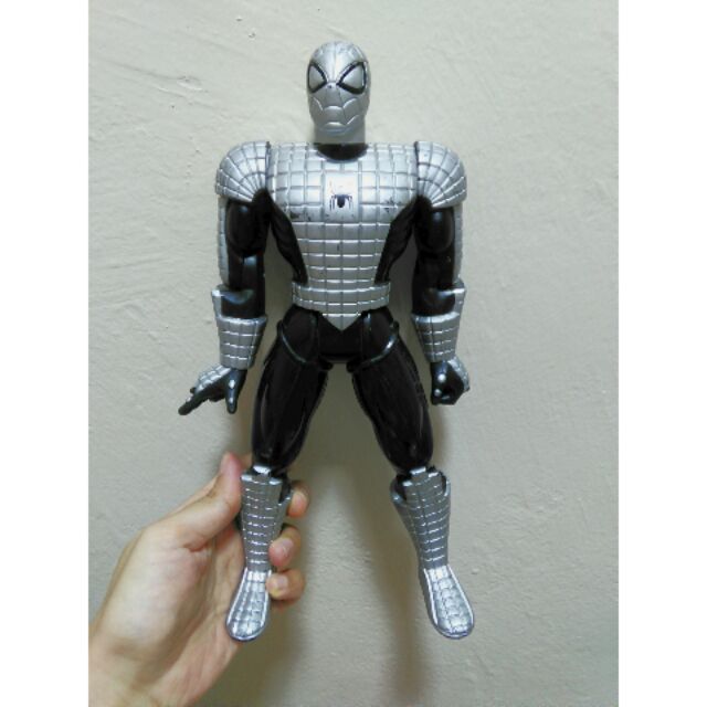 Silver spiderman action sale figure