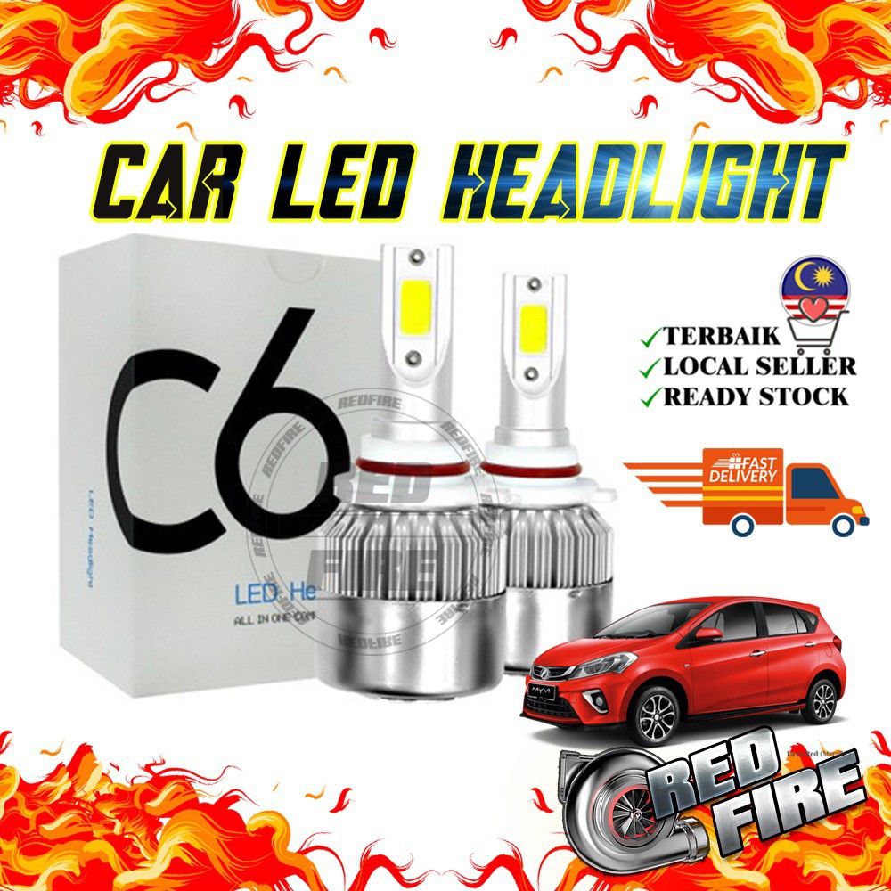 Car C6 original Headlight LED Perodua Myvi 2018 myvi new Fog Light Bulb