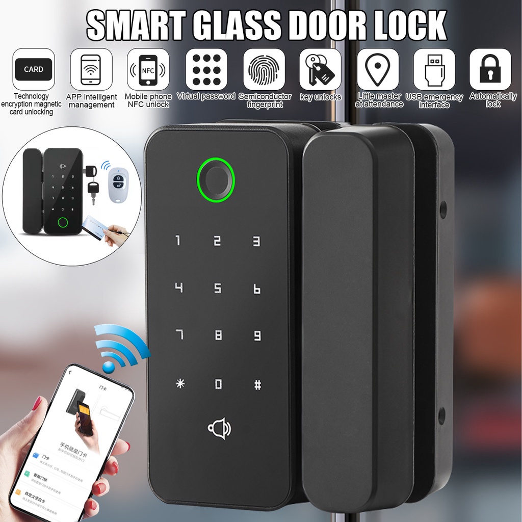 APP Smart Fingerprint Biometrics Number Code Card Password Lock For ...