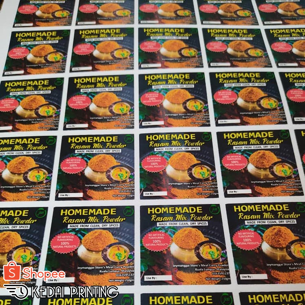 200pcs Sticker Label Custom Print | Shopee Malaysia