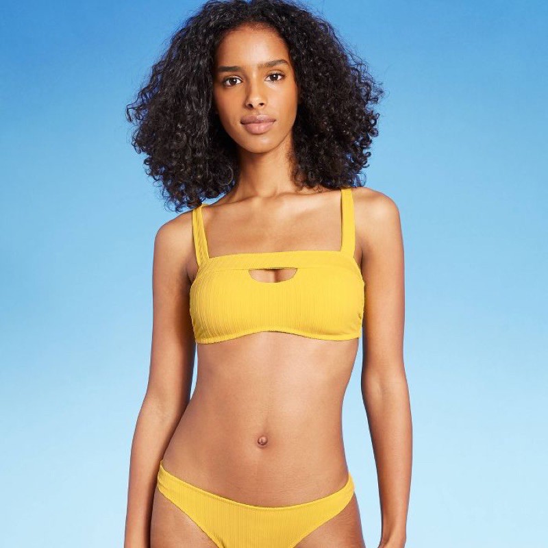 Mustard yellow two outlet piece swimsuit