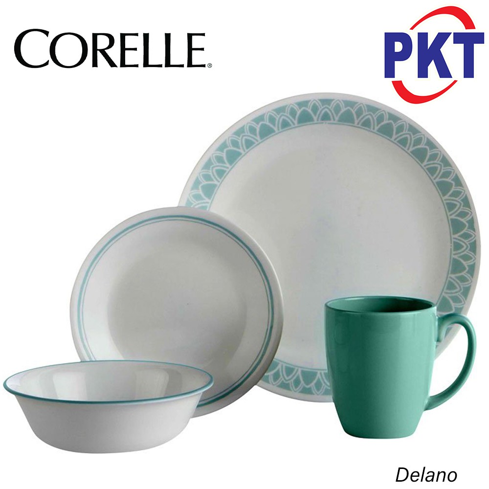 Corelle 16pc /18pc Livingware Dinnerware Set DELANO | Shopee Malaysia