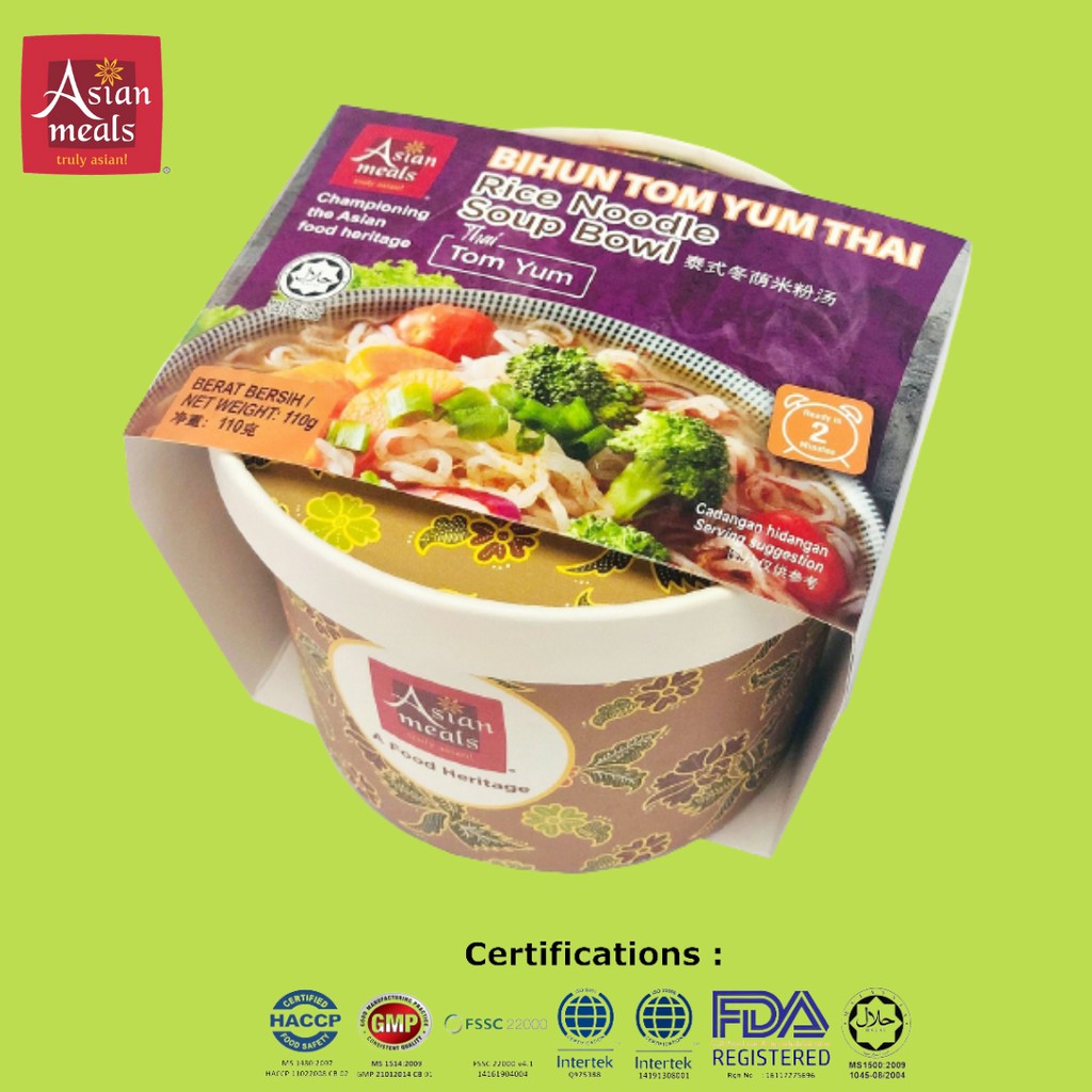HOT ITEM AsianMeals® Rice Noodle Soup Bowl Tomyum/Healthy Noodles