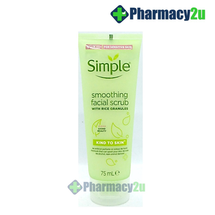 SIMPLE SMOOTHING FACIAL SCRUB 75ML * EXPIRED DATE 07/06/2023 * Shopee