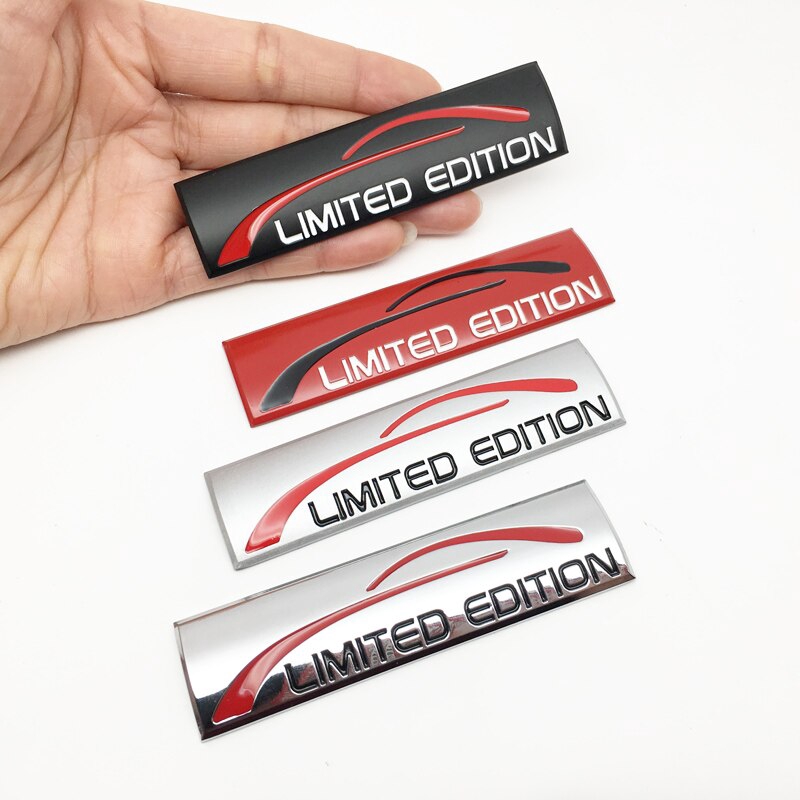 Car styling 3D Metal Car Sticker Chrome Limited Edition Logo Sticker ...