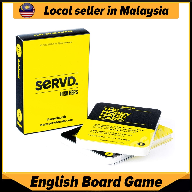 Card Game SERVD. The Hilarious RealLife Couples Card Game Funny