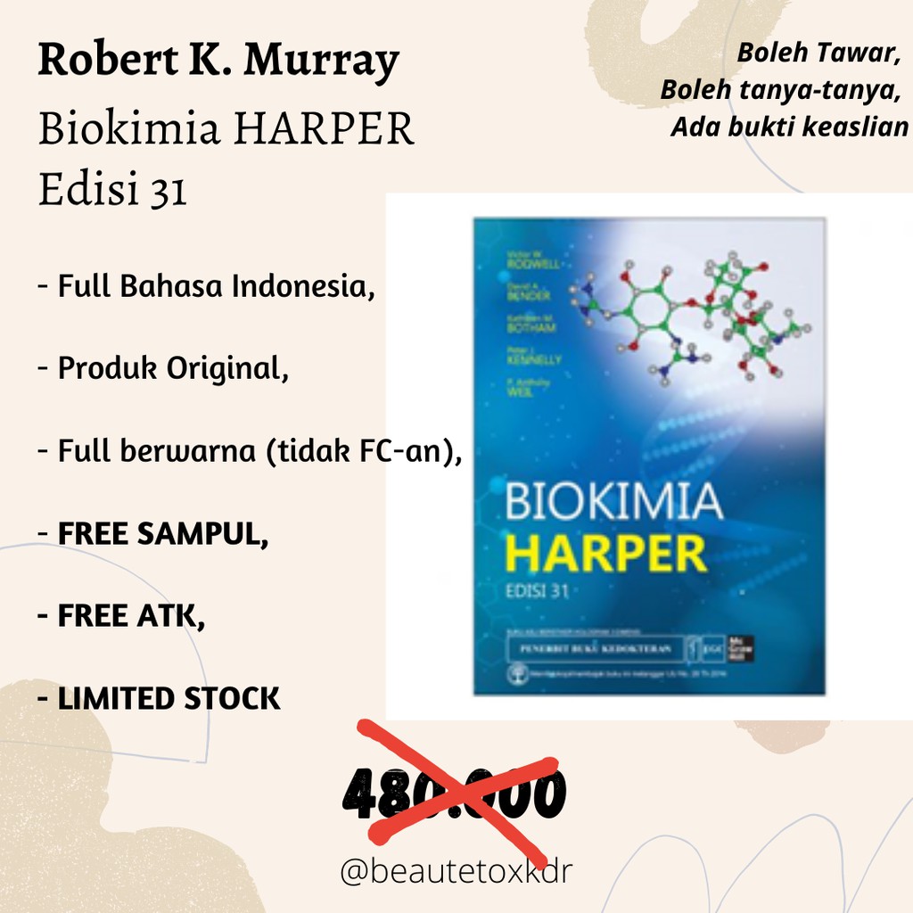 [ORI Can Bargain] HARPER Biochemistry 31st Edition VICTOR W. Rodwell ...