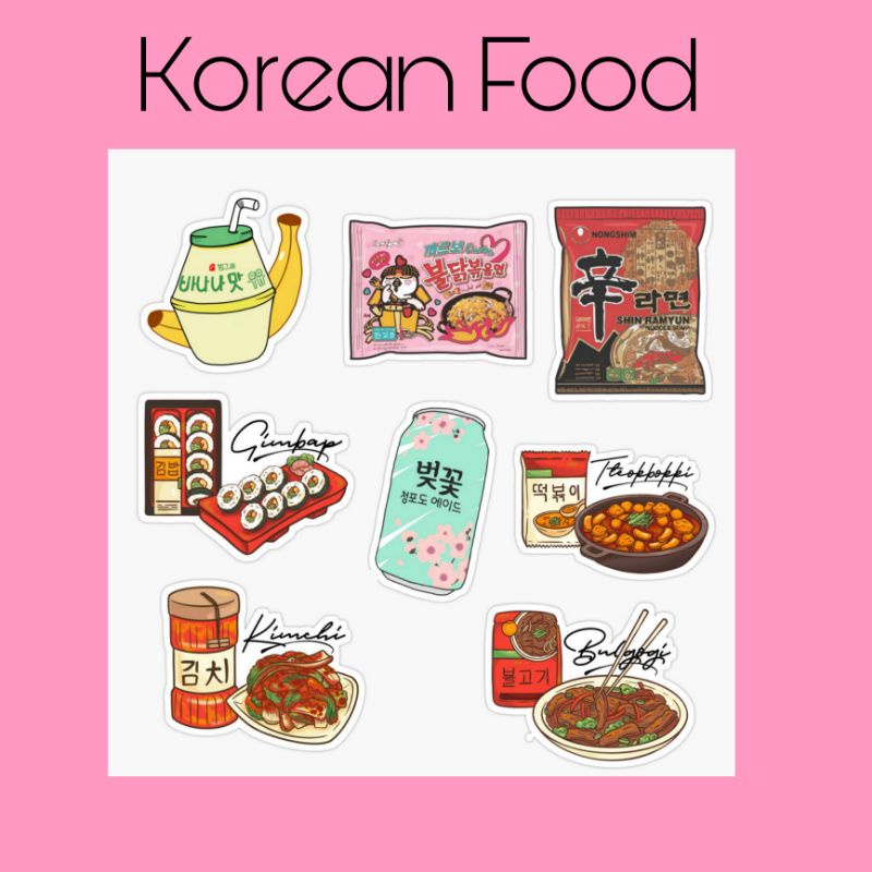 Korean food sticker ramyang sticker makanan korea Shopee Malaysia