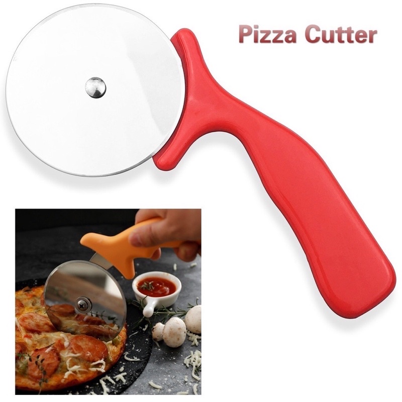 Stainless Steel Wheel Slicer Pastry Nonstick Pancake Pizza Cutter (16cm ...