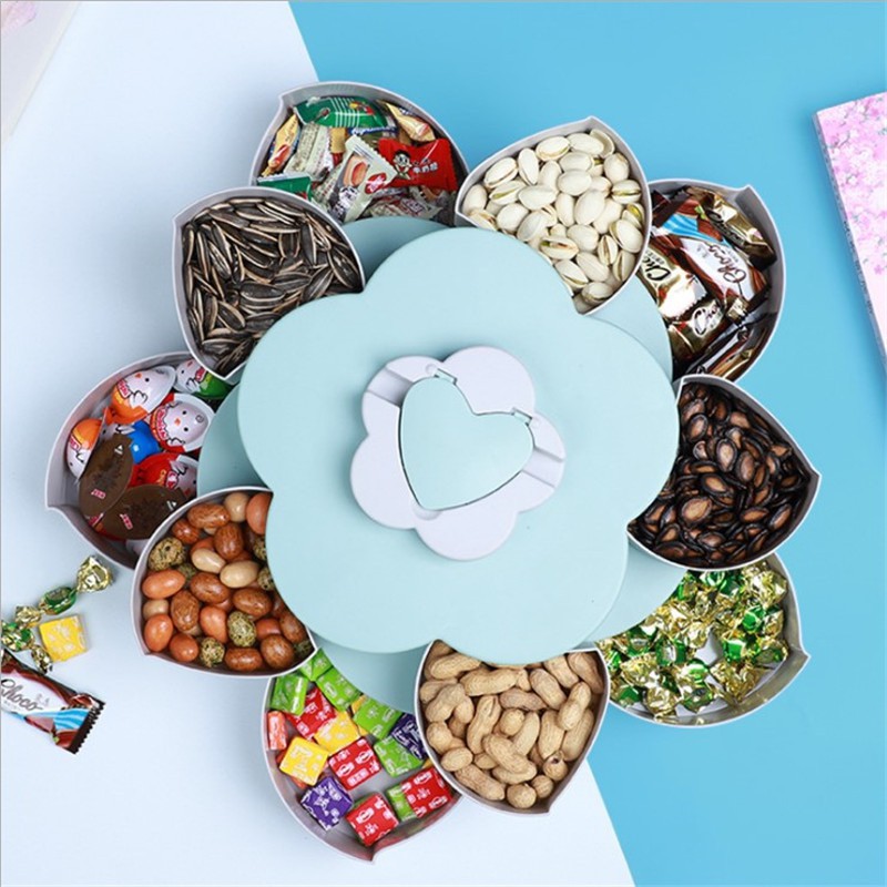 Double Layer Candy Box Snack Box Storage Biscuit Cookie Container Bekas ...