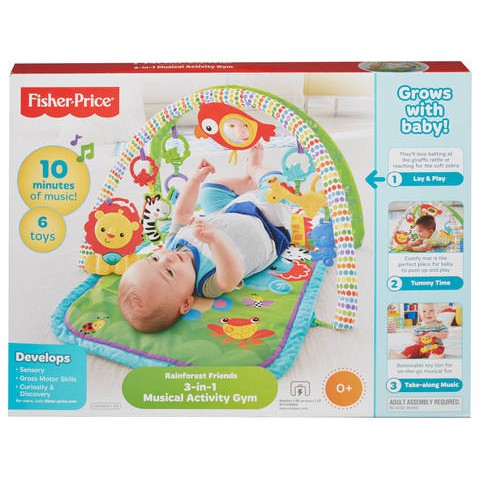 Fisher price rainforest friends 3 in best sale 1 musical activity gym